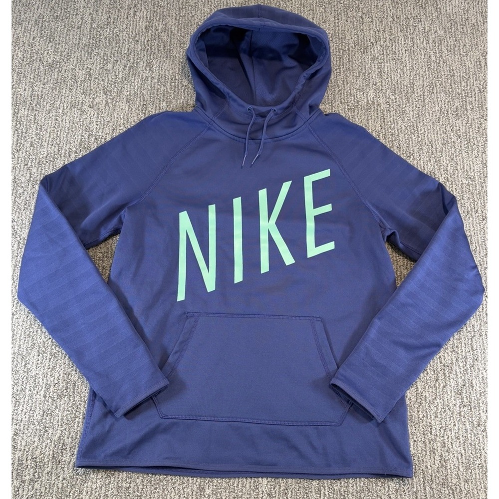 Nike Women's Dri-Fit Hoodie‎ Hooded Sweatshirt Hoodie Size Medium Purple Green